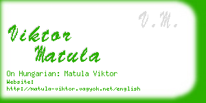 viktor matula business card